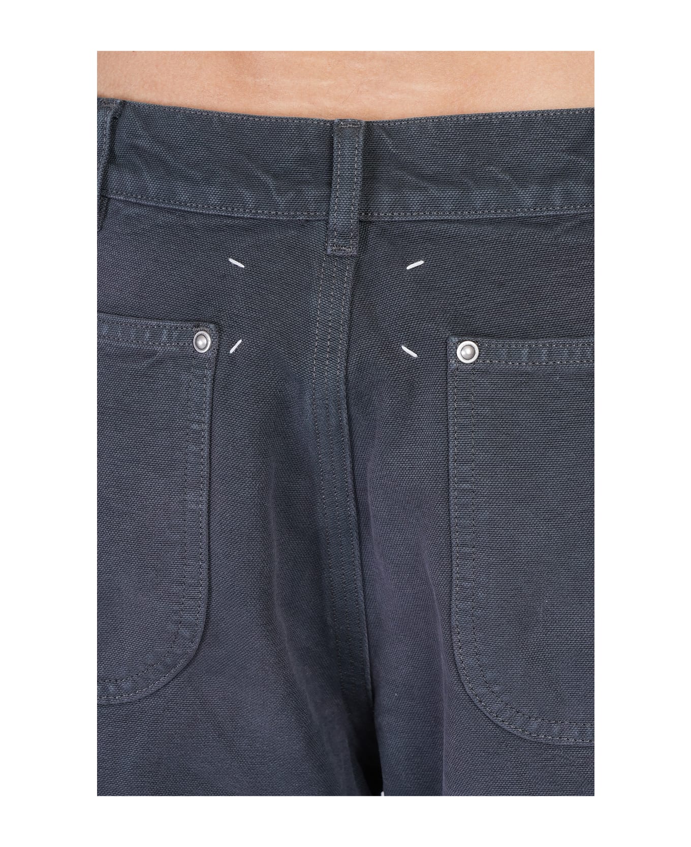 Maison Margiela Shorts In Grey Denim - Grey