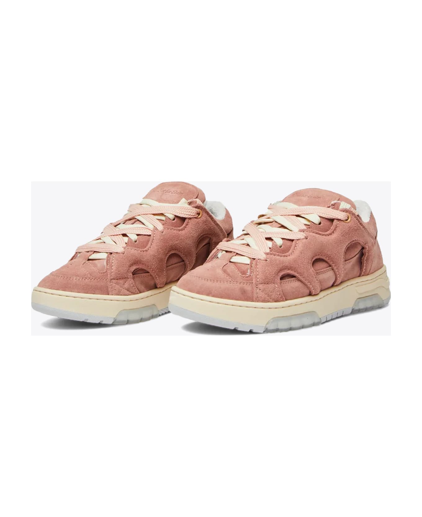 Paura Santha 1 Suede Antique Pink Suede Low Sneaker - Rosa スニーカー
