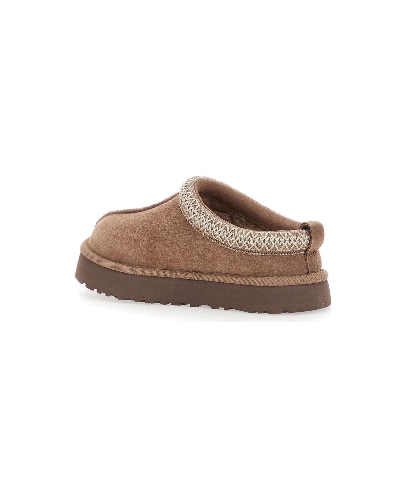 UGG 
tasman
 Beige Mules With Embossed Logo And Platform In Suede Girl - Beige