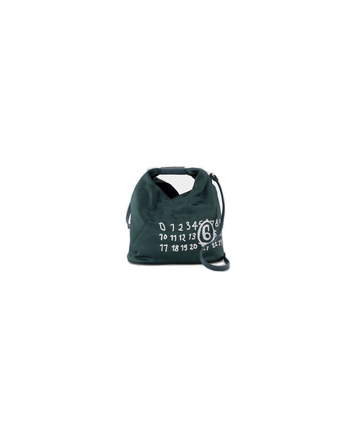 MM6 Maison Margiela Logo Printed Japanese Crossbody Bag - GREEN