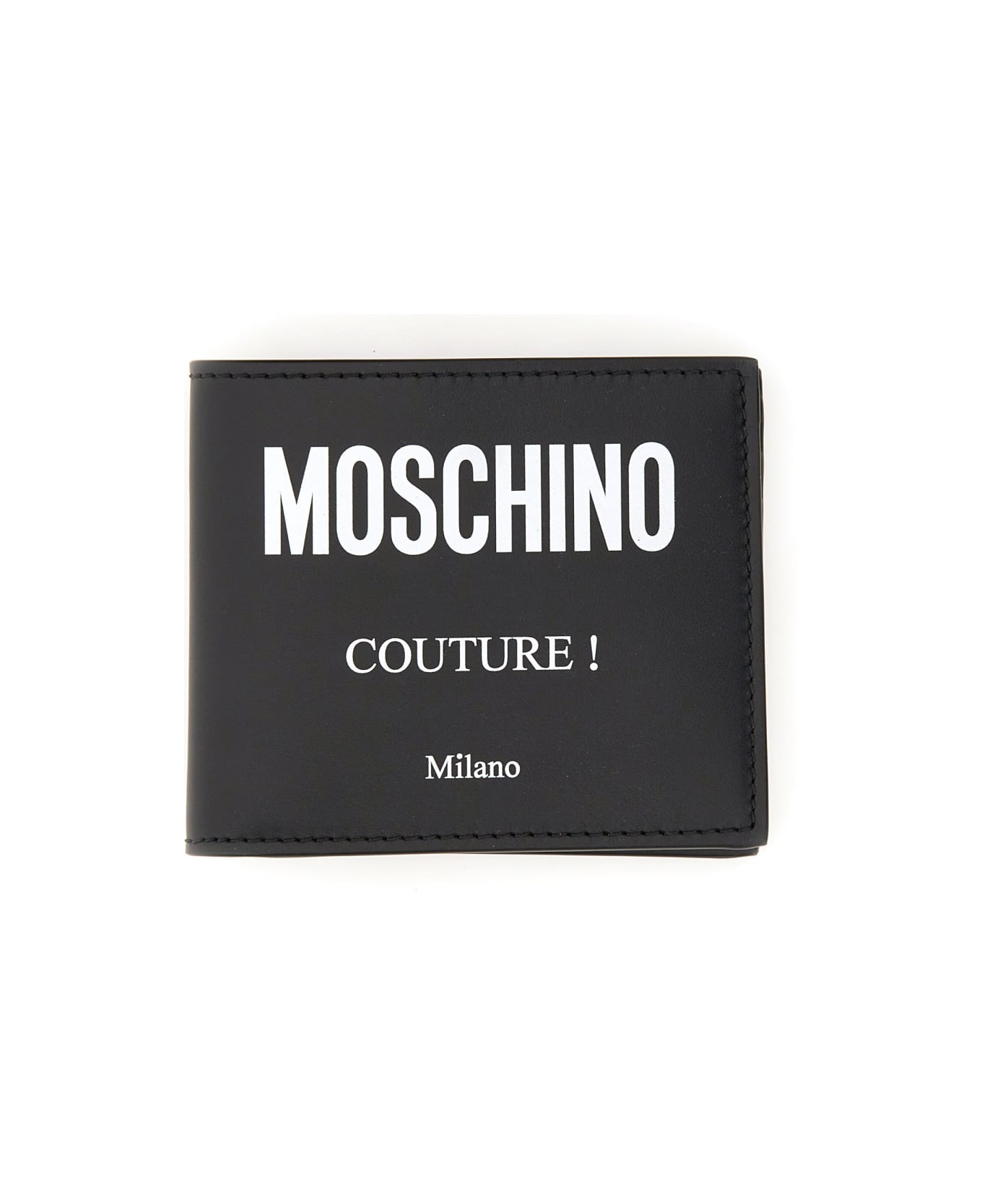 Moschino Wallet With Logo - BLACK