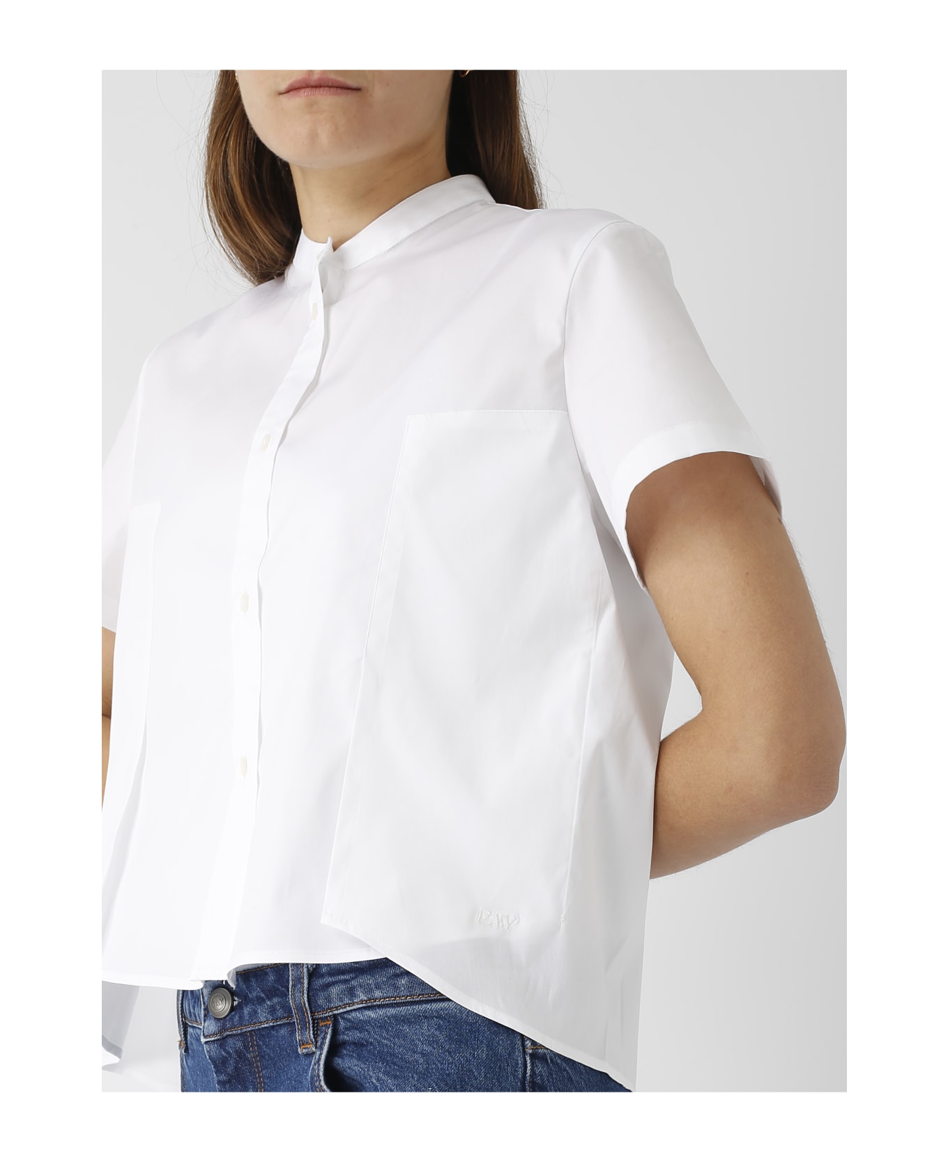 Fay Shirt M/c Rounded And Cut Shirt - BIANCO