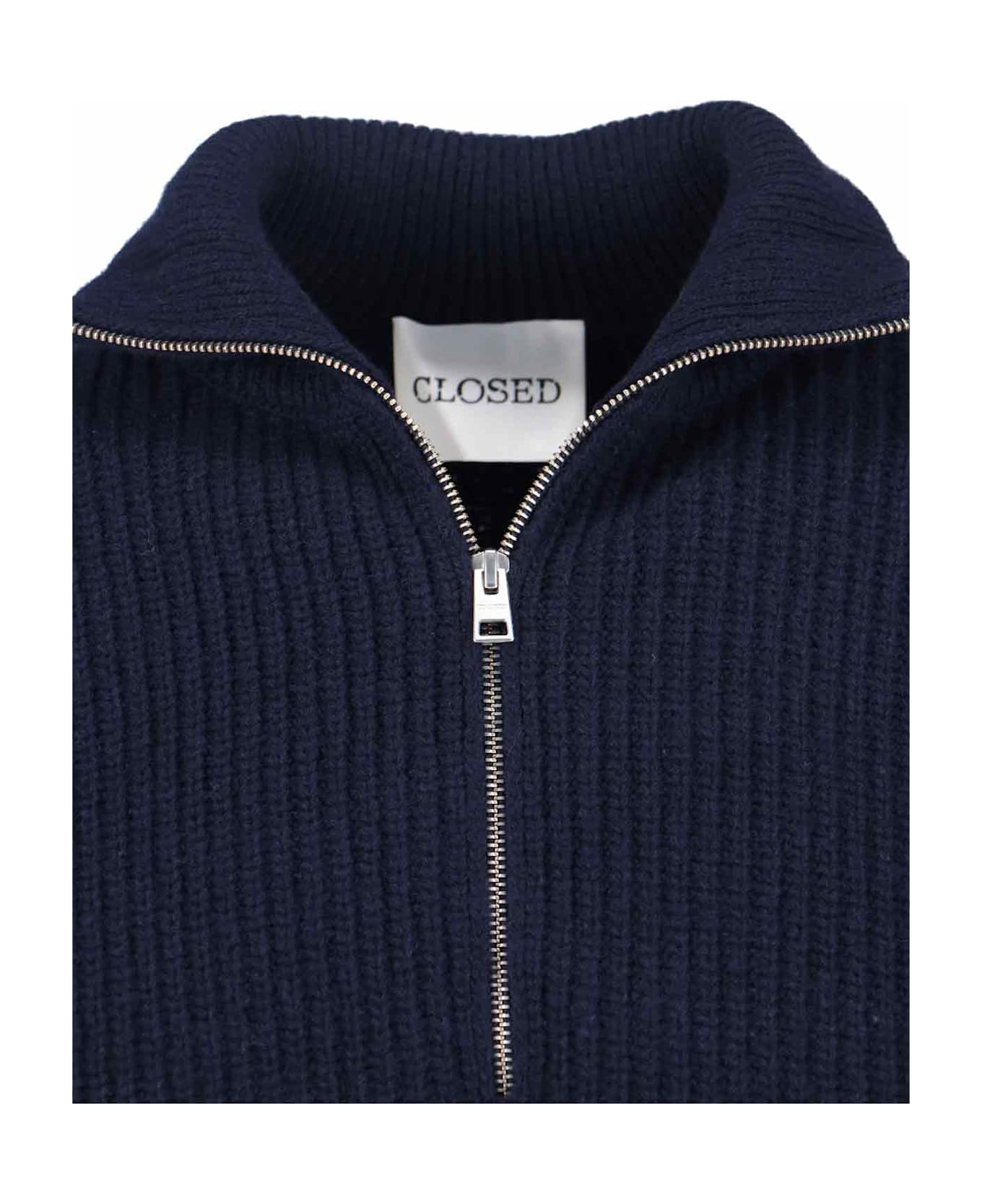 Closed Zip Sweater - Blue