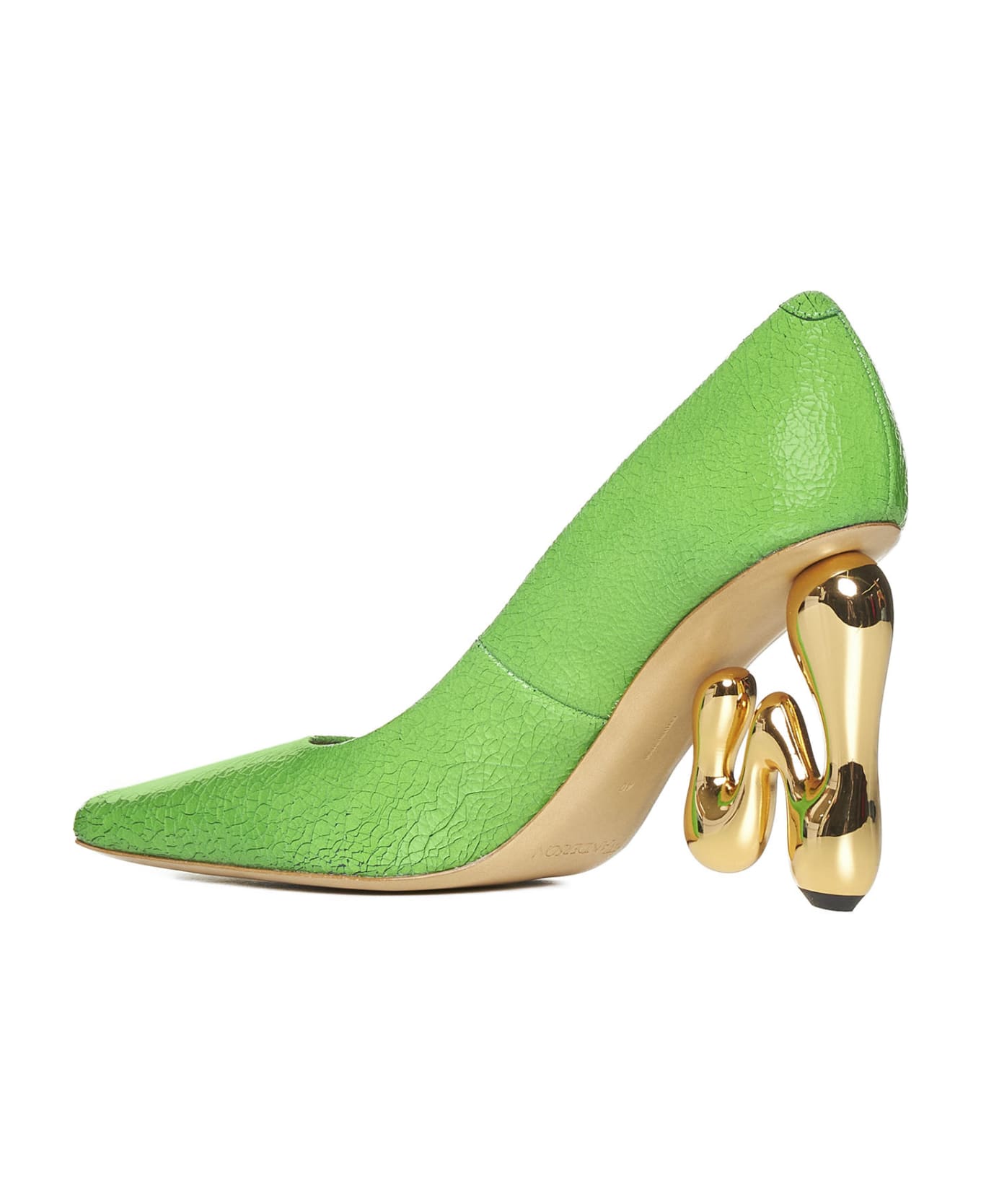 J.W. Anderson High-heeled shoe - Fluo green heel gold