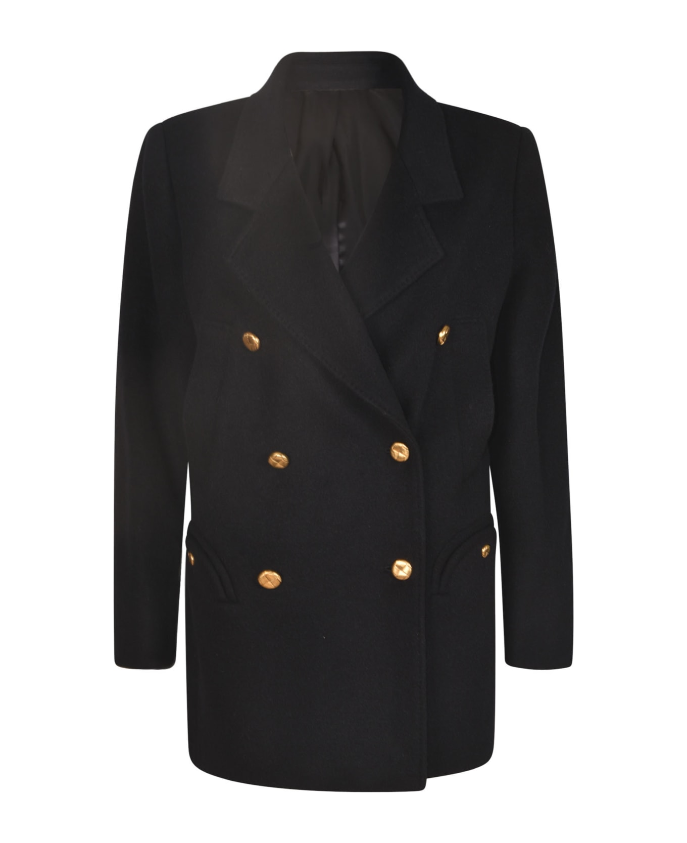 Blazé Milano Double-breasted Buttoned Coat - Navy