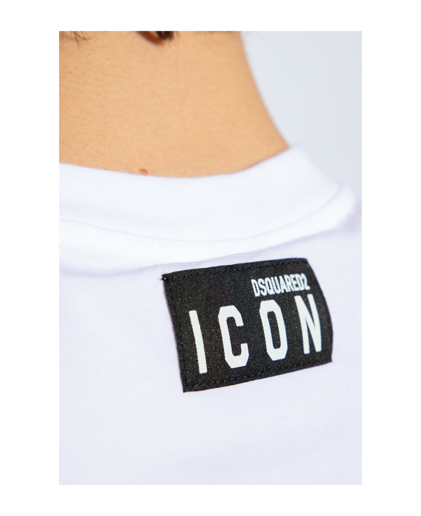 Dsquared2 Logo Patch Crewneck T-shirt - White