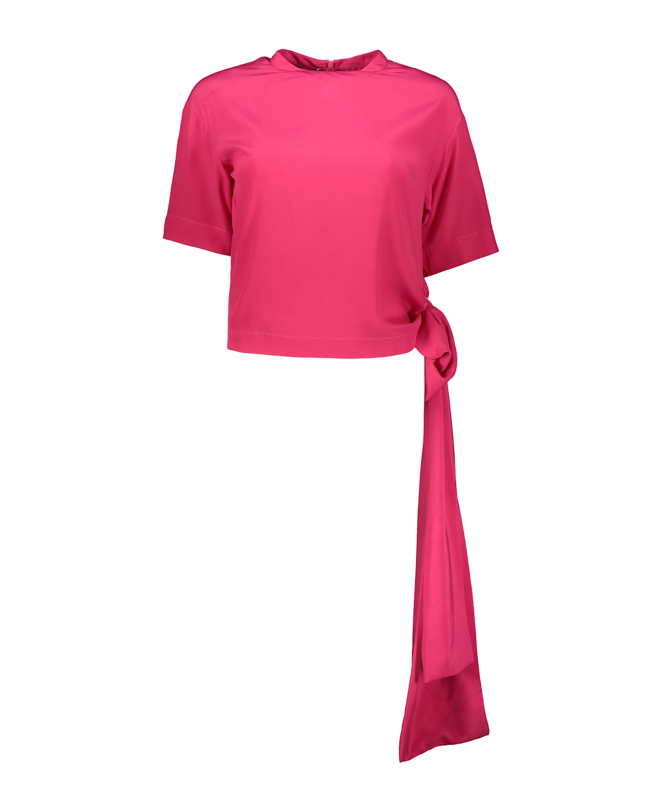 Cedric Charlier Top With Bow - Fuchsia