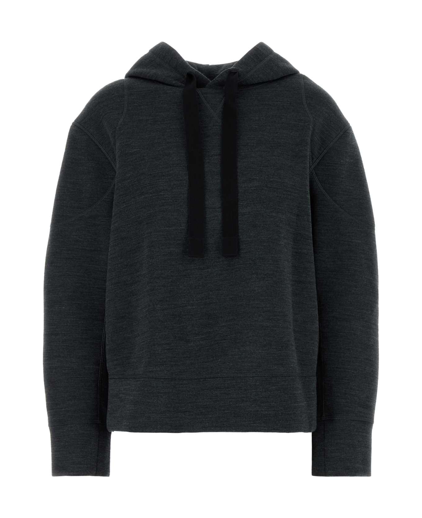 Jil Sander Melange Dark Grey Wool Blend Sweatshirt - CARBONGREY