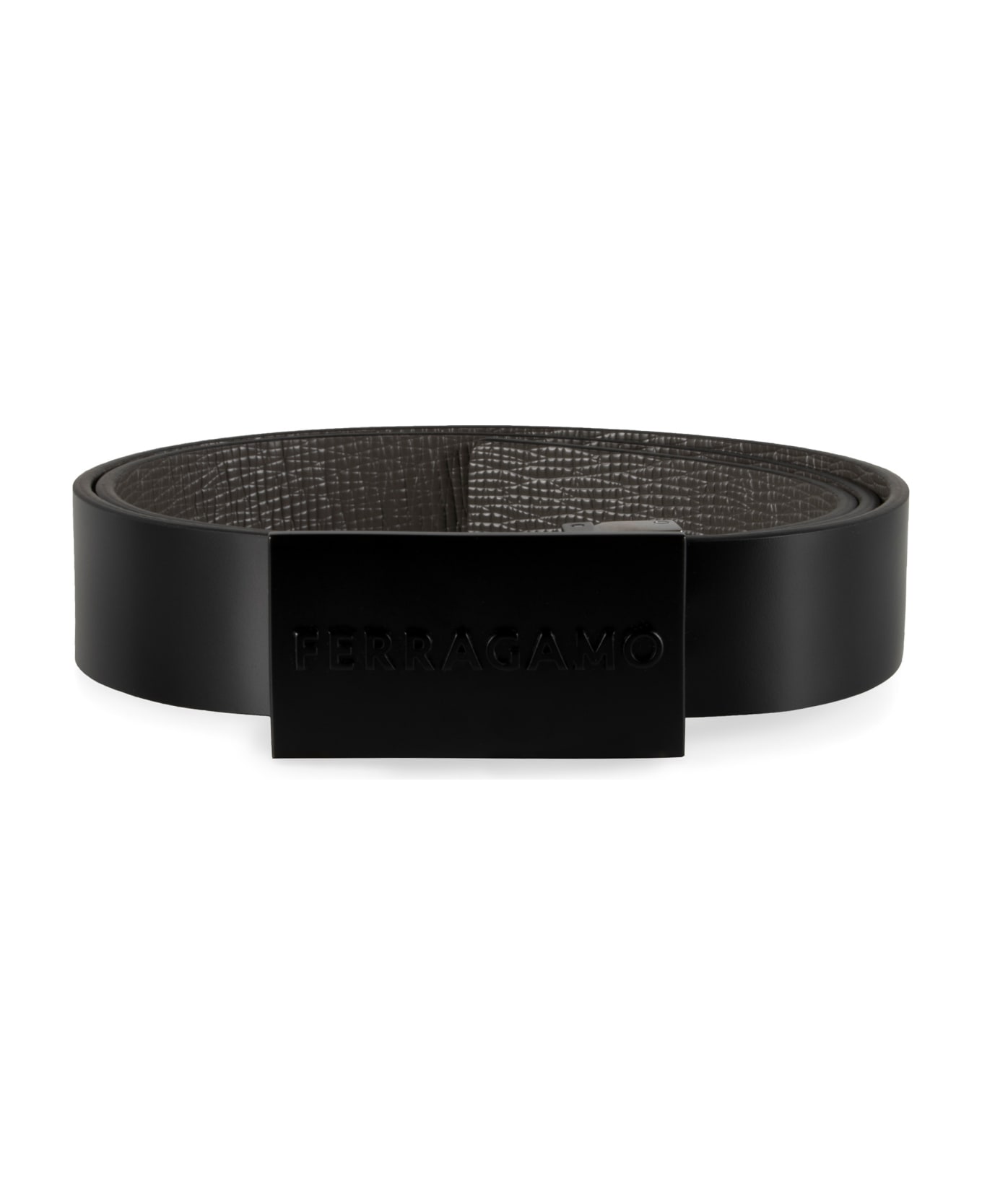 Ferragamo Reversible Leather Belt - black