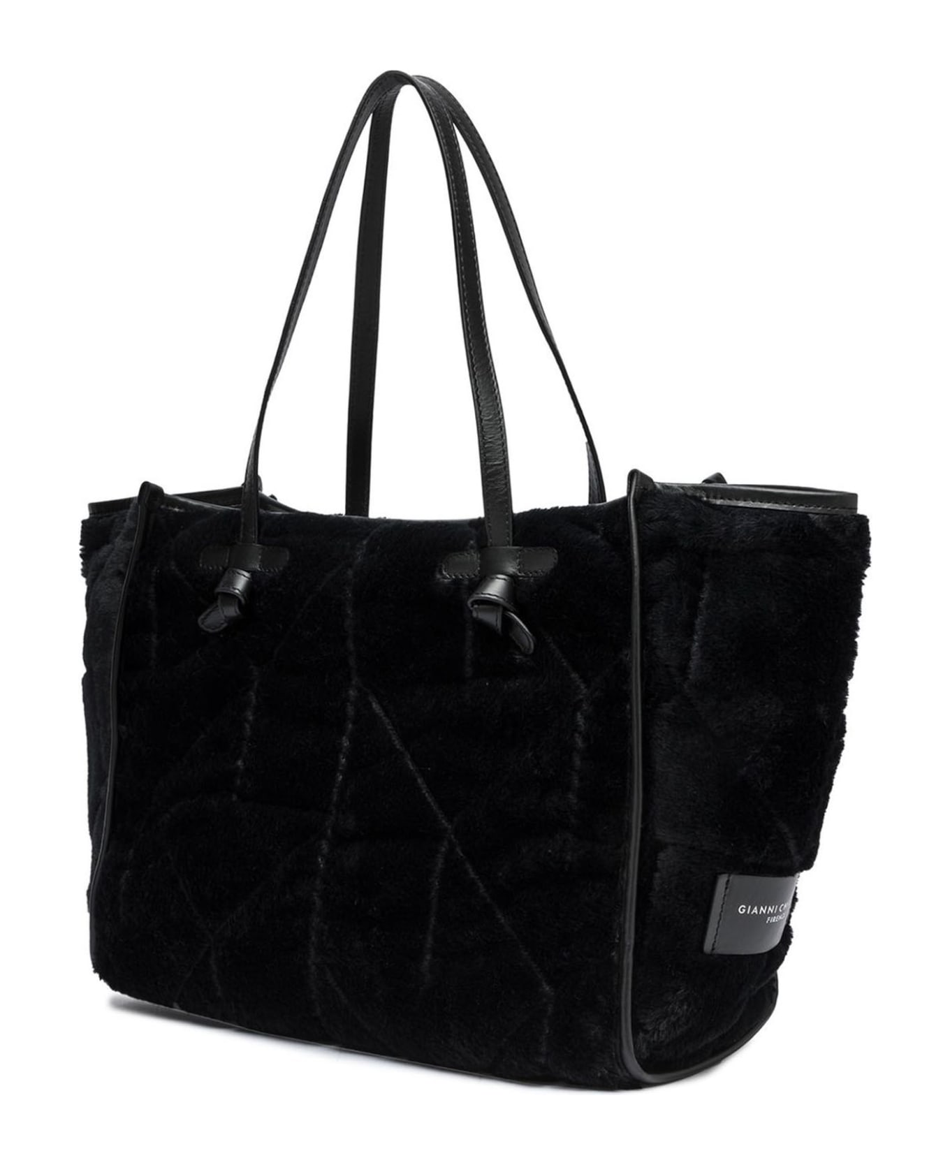 Gianni Chiarini Marcella Tote Bag In Double-layer Fabric Gianni Chiarini - BLACK