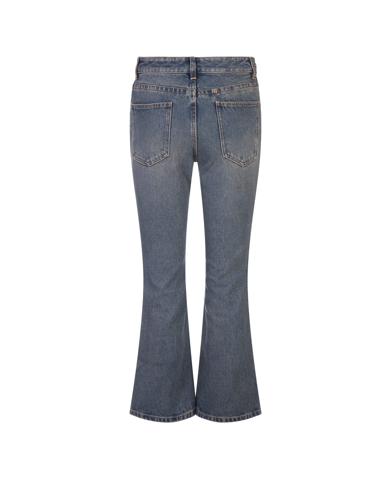 Givenchy Medium Blue Denim Jeans With Boot Cut - Blue