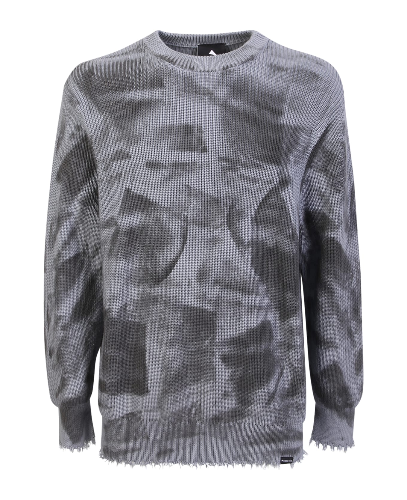 Mauna Kea Cotton Pinture Effect Sweater - Grey ニットウェア