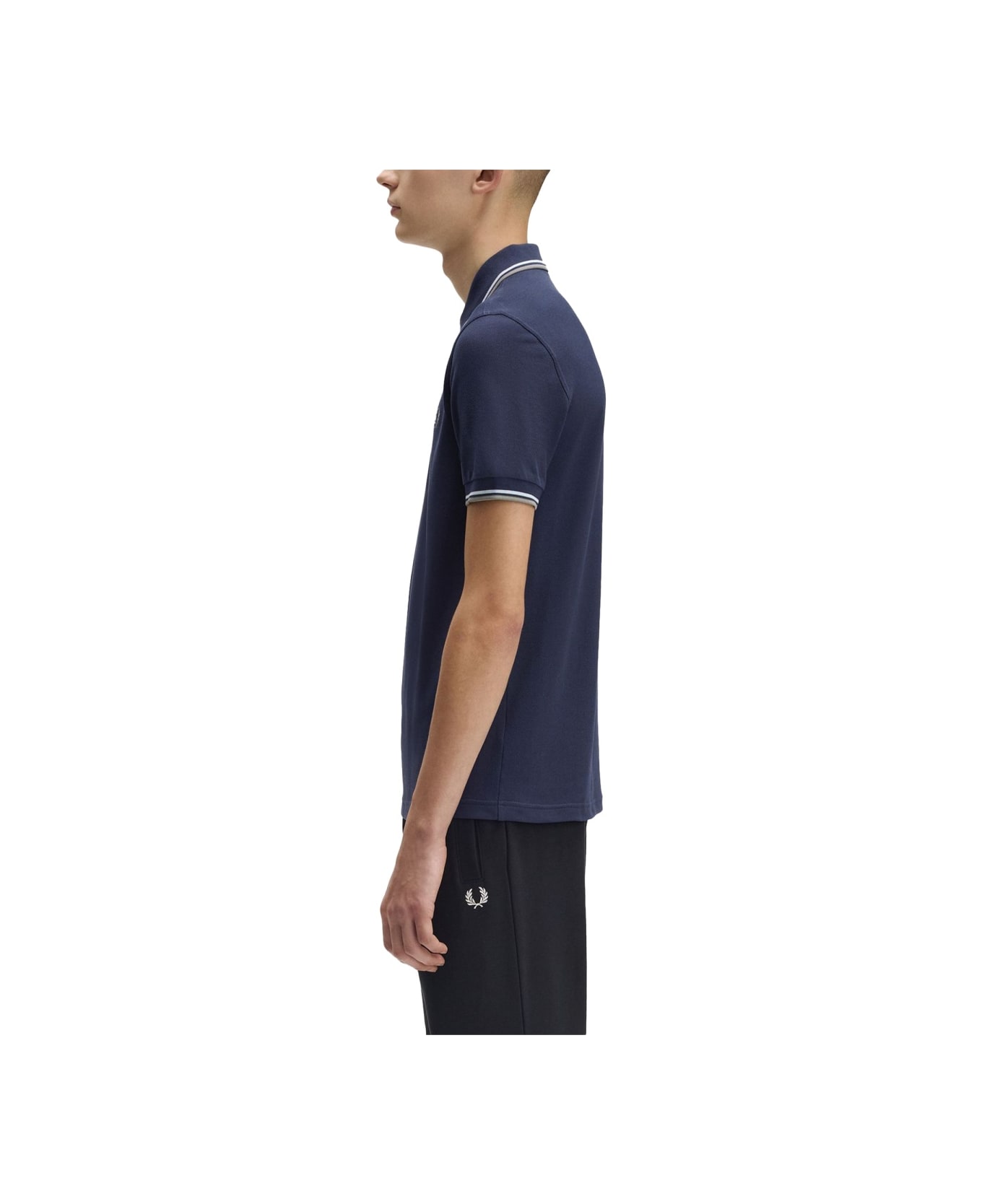 Fred Perry Polo With Logo - BLUE
