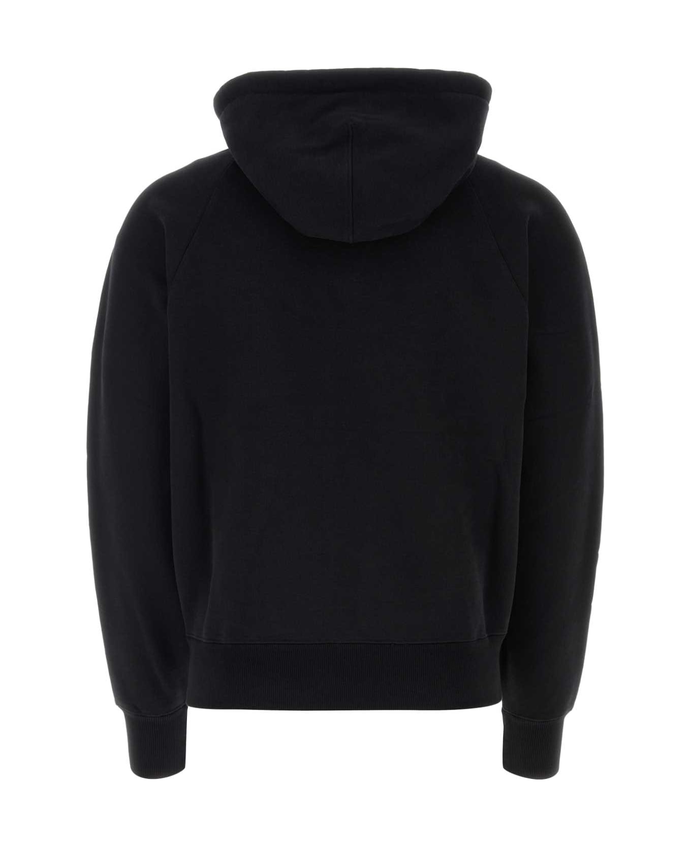 Ami Alexandre Mattiussi Black Stretch Cotton Sweatshirt - BLACK フリース