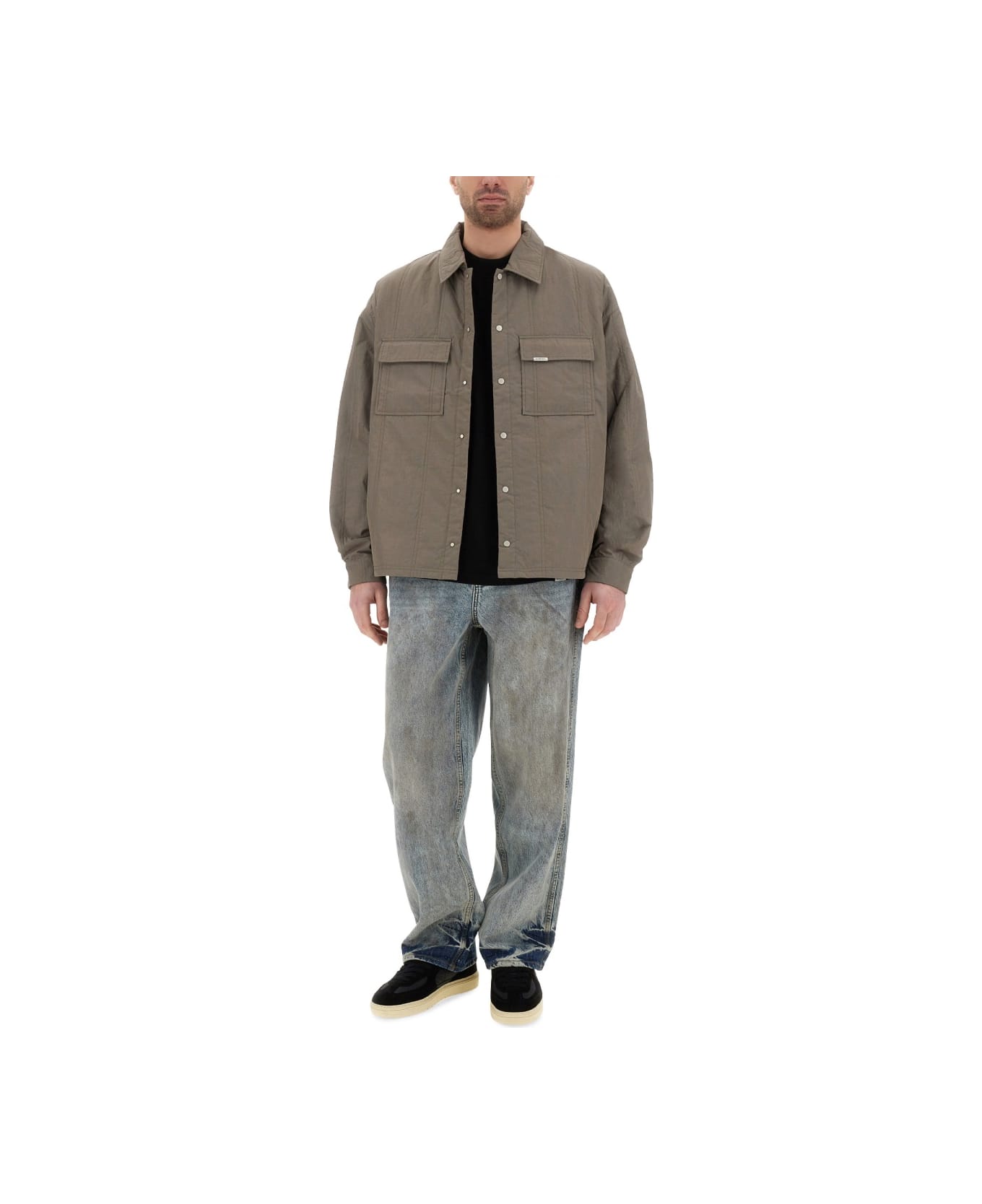 REPRESENT Quilted Overshirt - GREEN