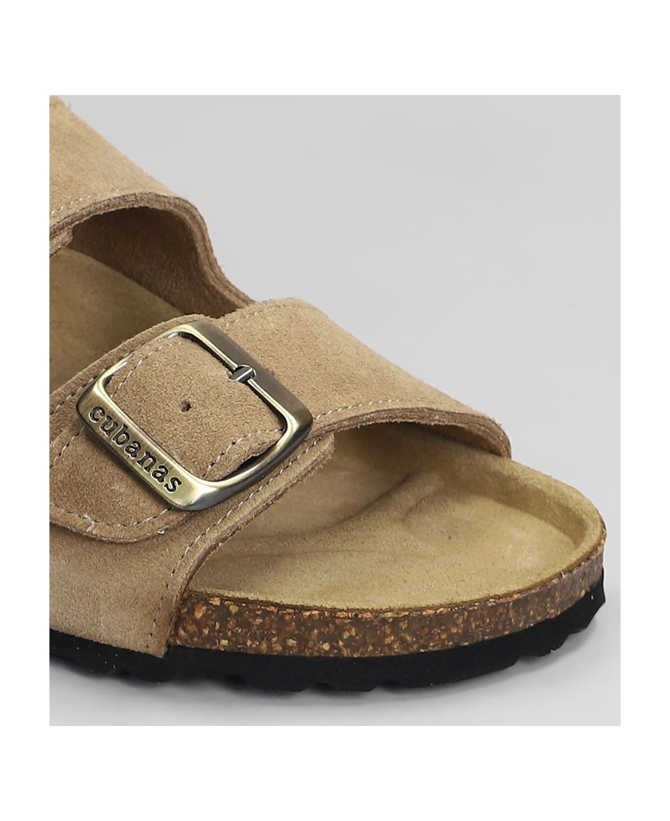 Cubanas Amalia Flats In Taupe Suede - taupe