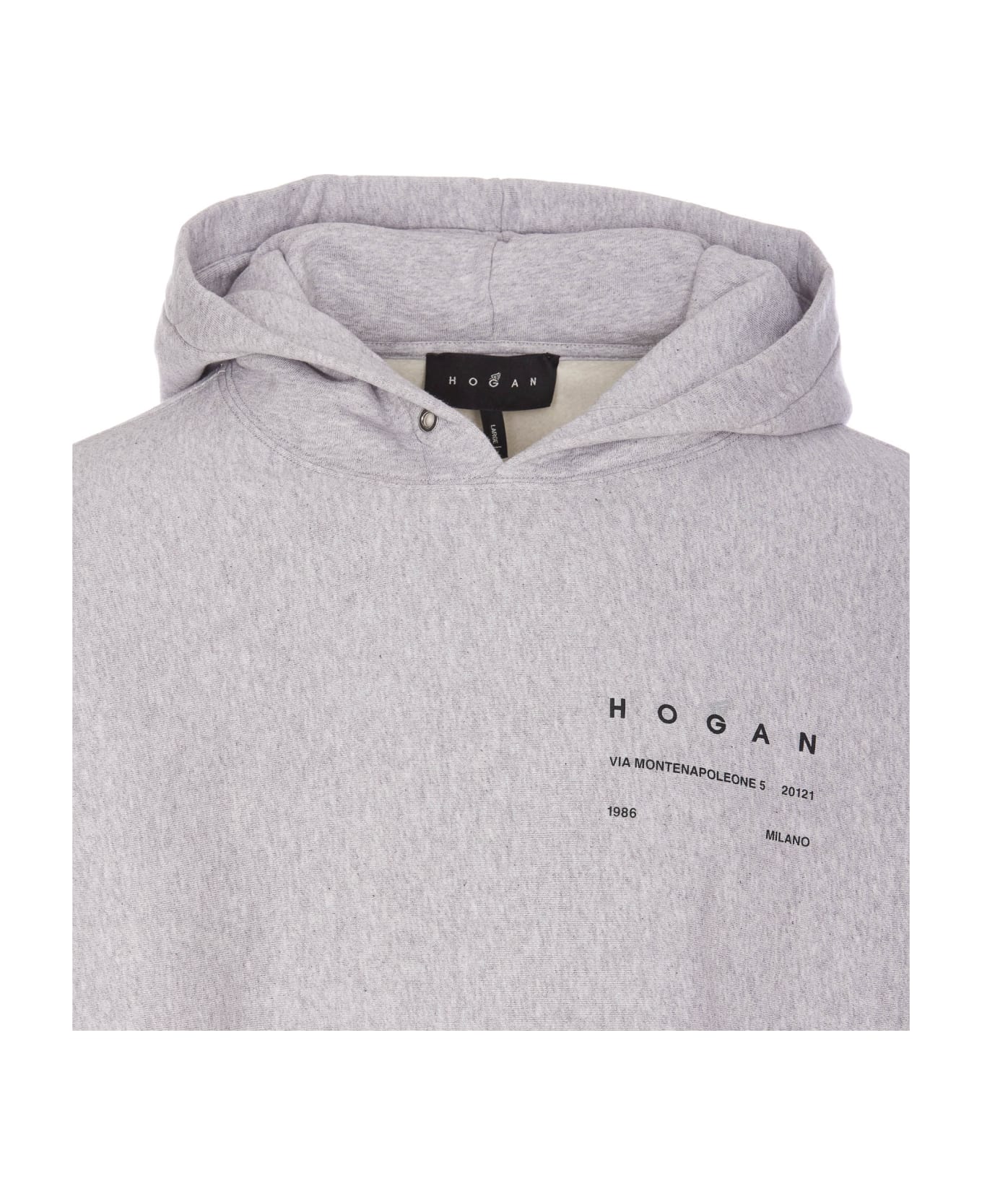 Hogan Logo Hoodie - Grey