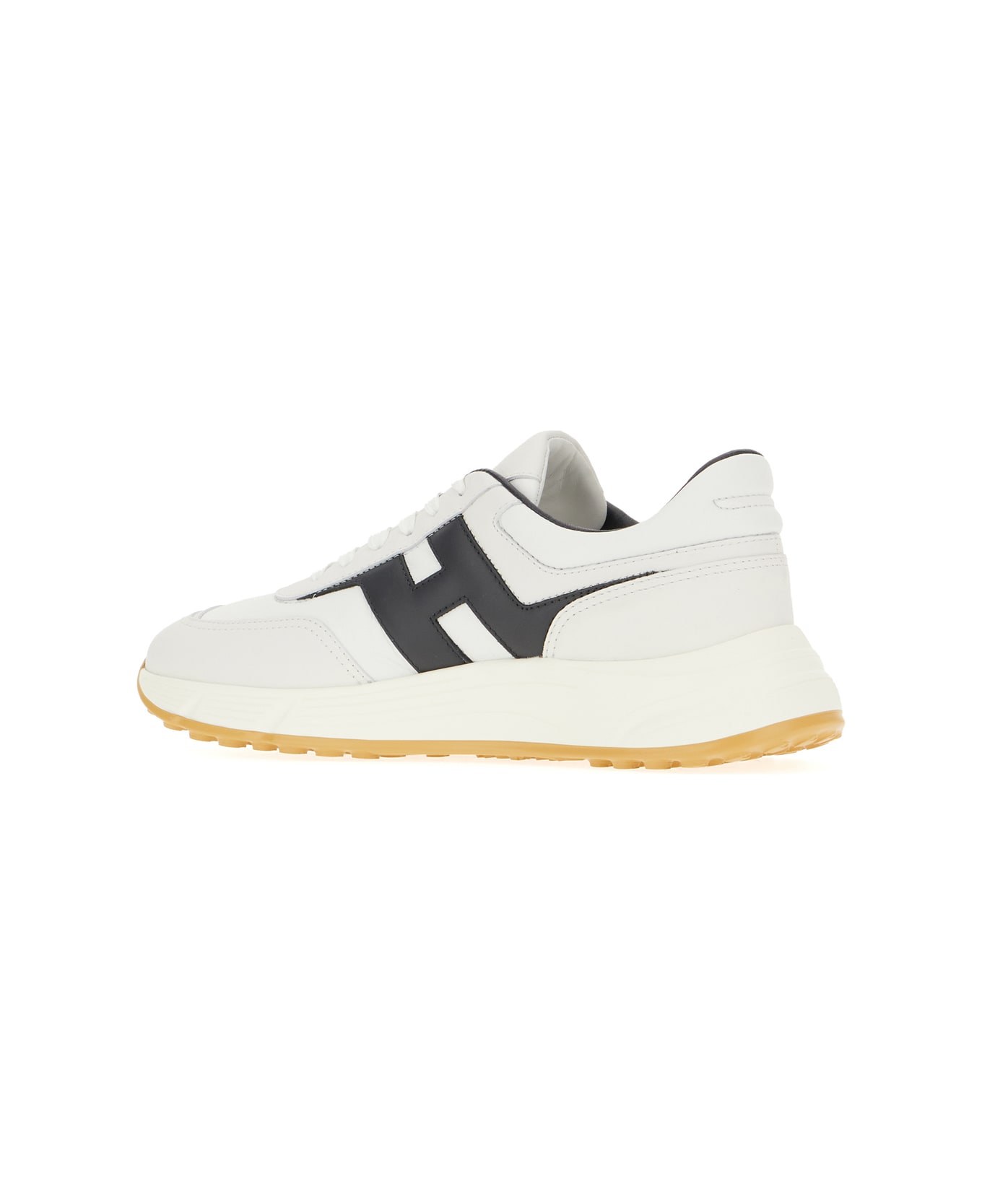 Hogan Two-tone Leather Hyperlight Sneakers - BIANCO NOTTE