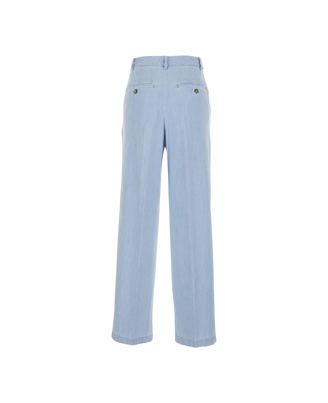 A.P.C. 
joseon
 Light Blue Pants With Belt Loops And Pleats On The Front In Cotton Woman - Light blue