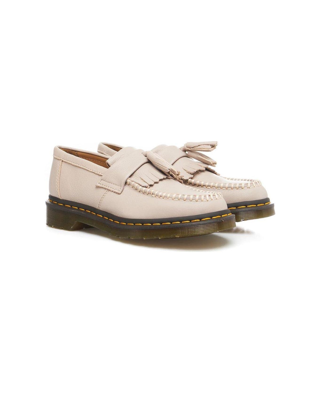 Dr. Martens Adrian Moccasins With Tassels In Virginia Leather - Natural