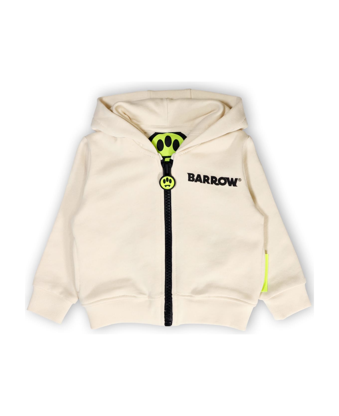 Barrow Sweatshirt With Zip And Hood - Cream