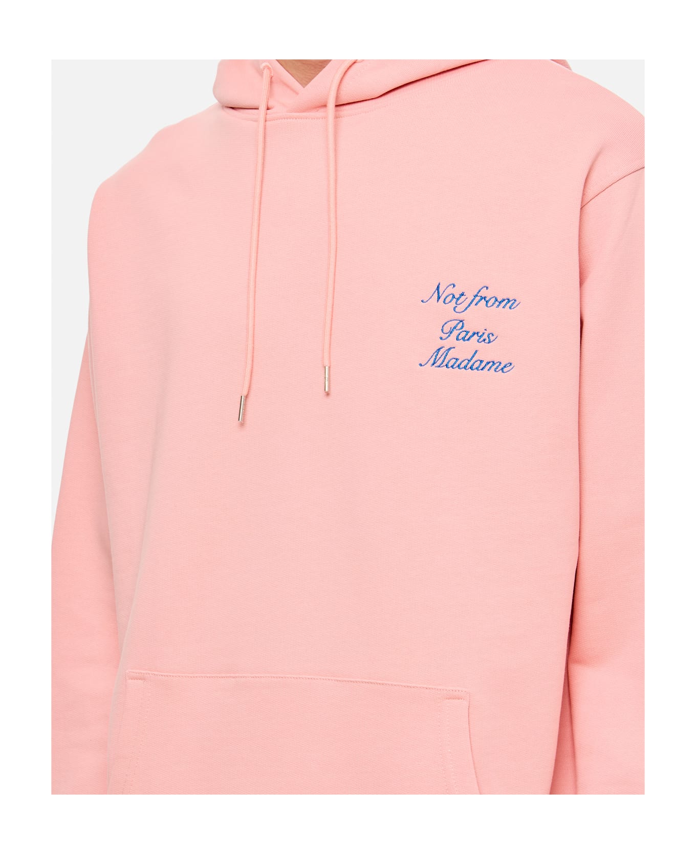 Drôle de Monsieur Le Hoodie Slogan Cursive - Light Pink