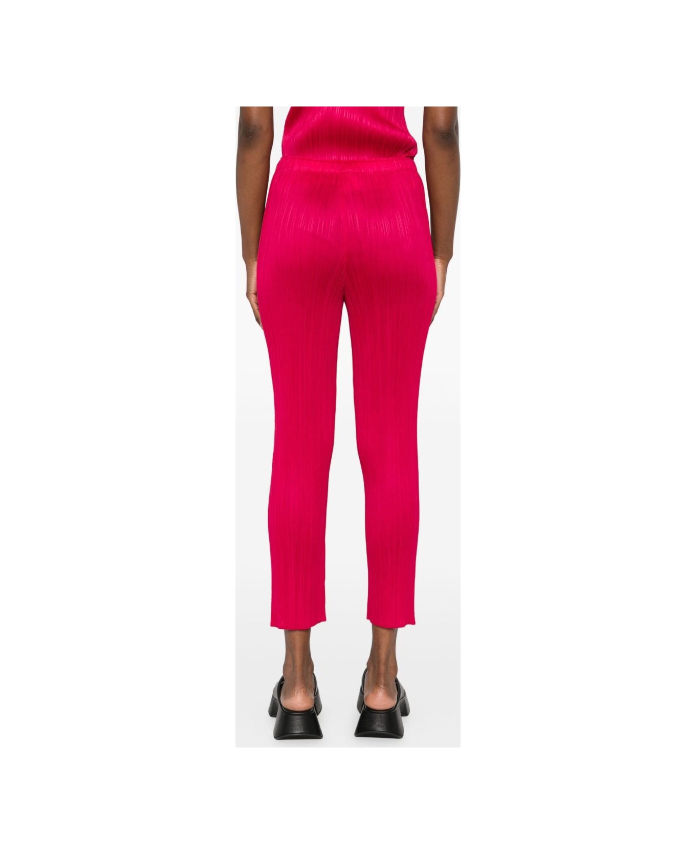 Pleats Please Issey Miyake Pleated Trousers - Red