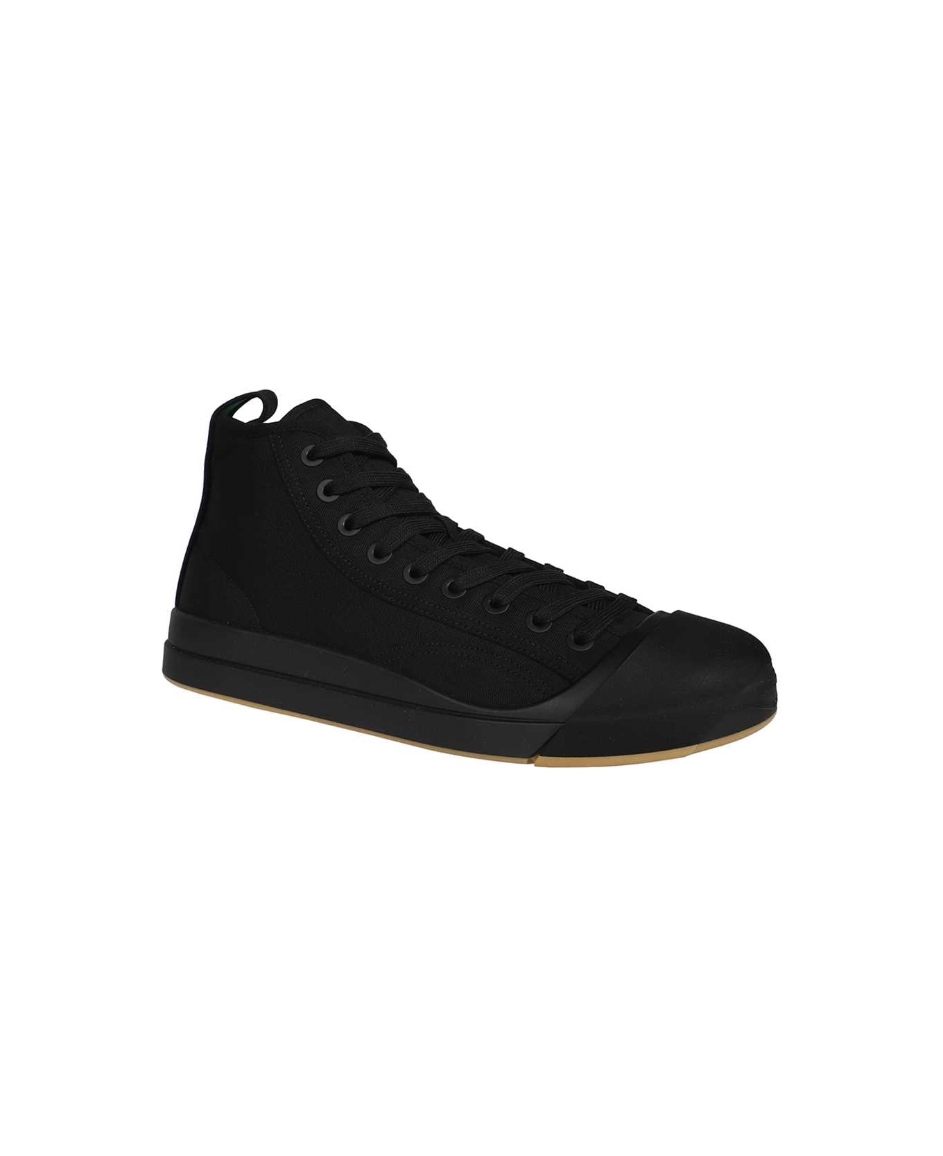 Bottega Veneta High-top Fabric Sneakers - black