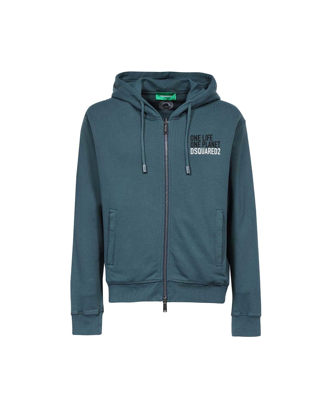 Dsquared2 Full Zip Hoodie - blue