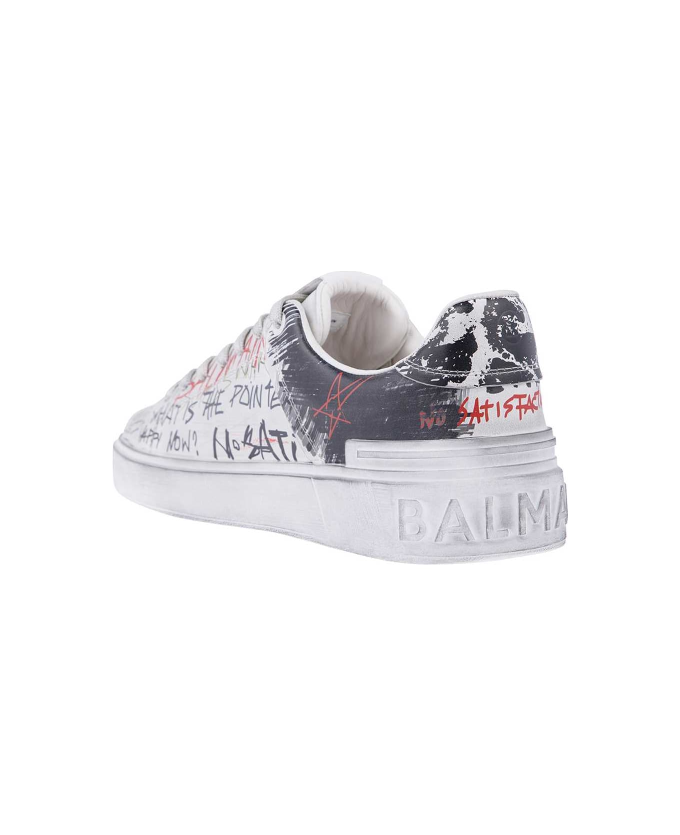 Balmain Leather Low-top Sneakers - White スニーカー