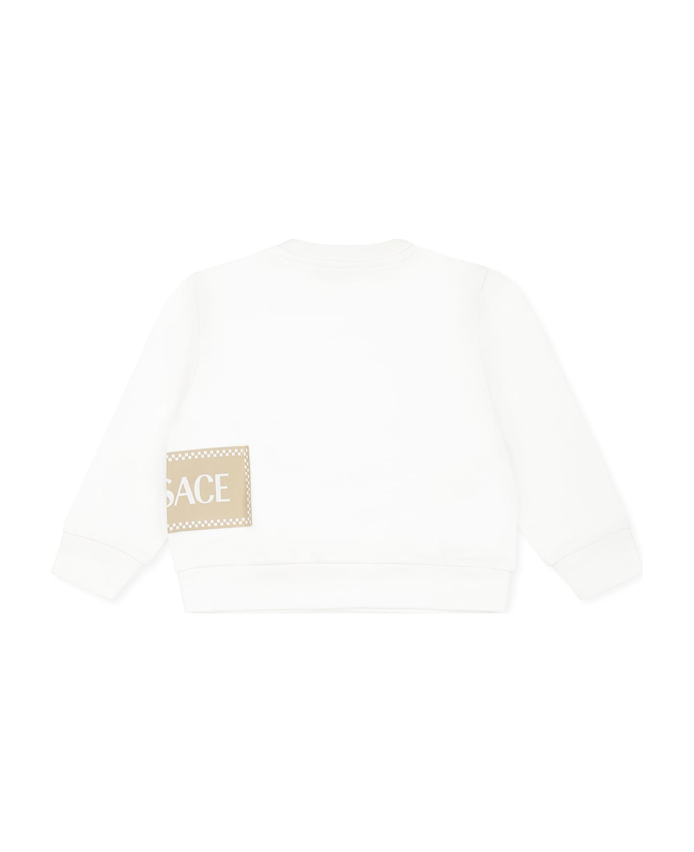 Versace White Sweatshirt For Babykids With Logo - White