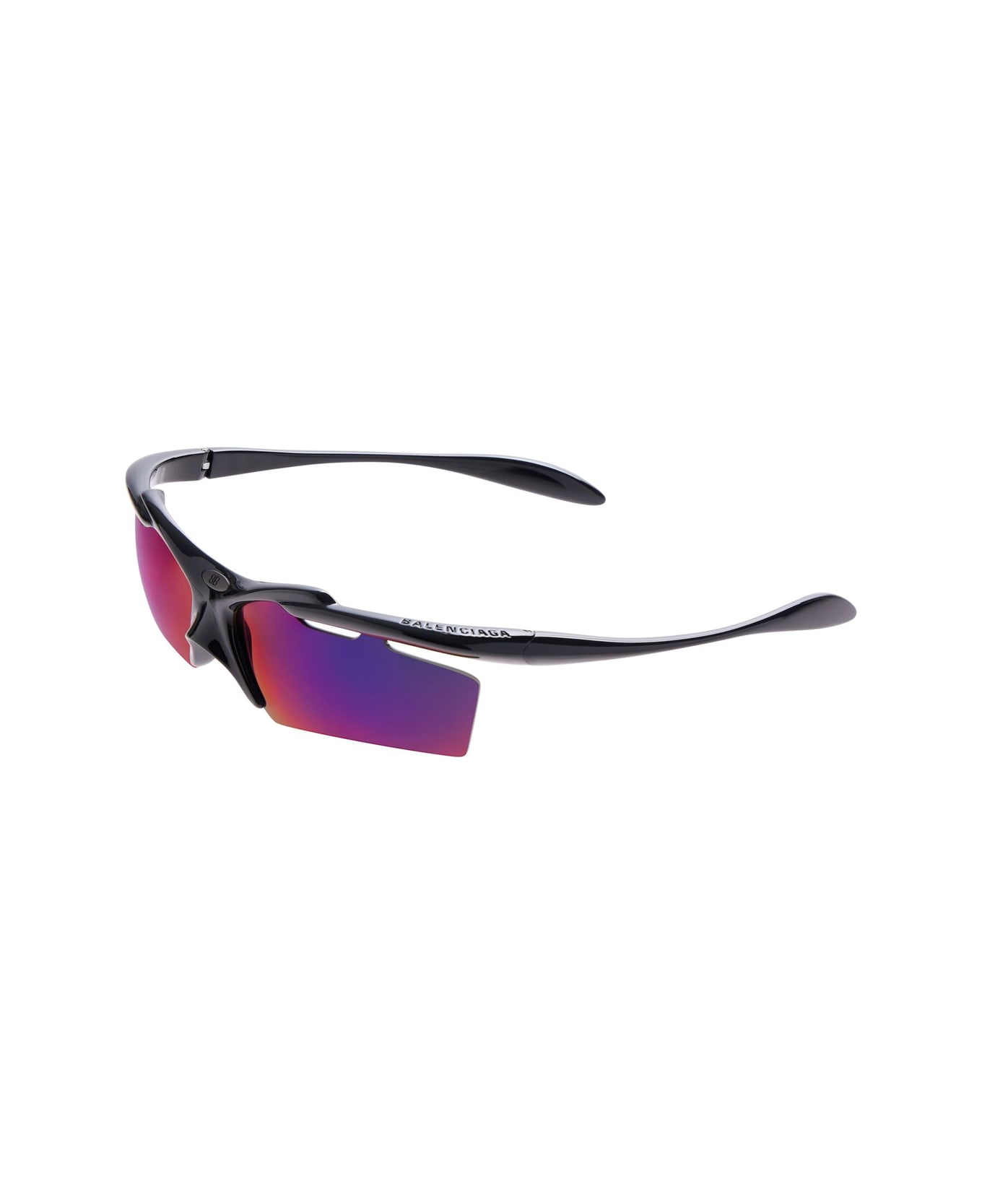Balenciaga Eyewear Balenciaga Bb0420s Turbo-linea Extreme 002 Black Violet Sunglasses - Nero