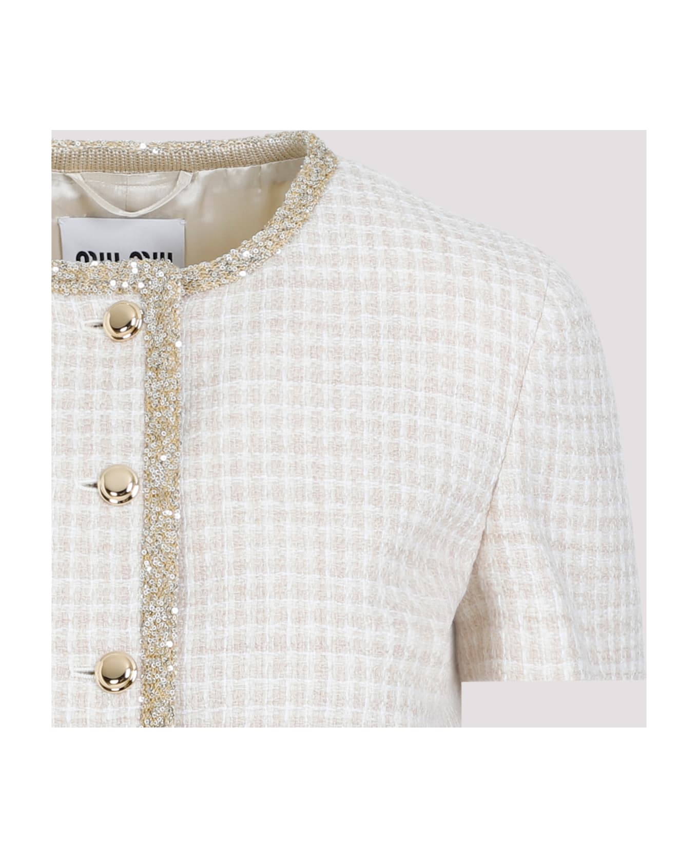 Miu Miu Virgin Wool Jacket - Avorio Albino