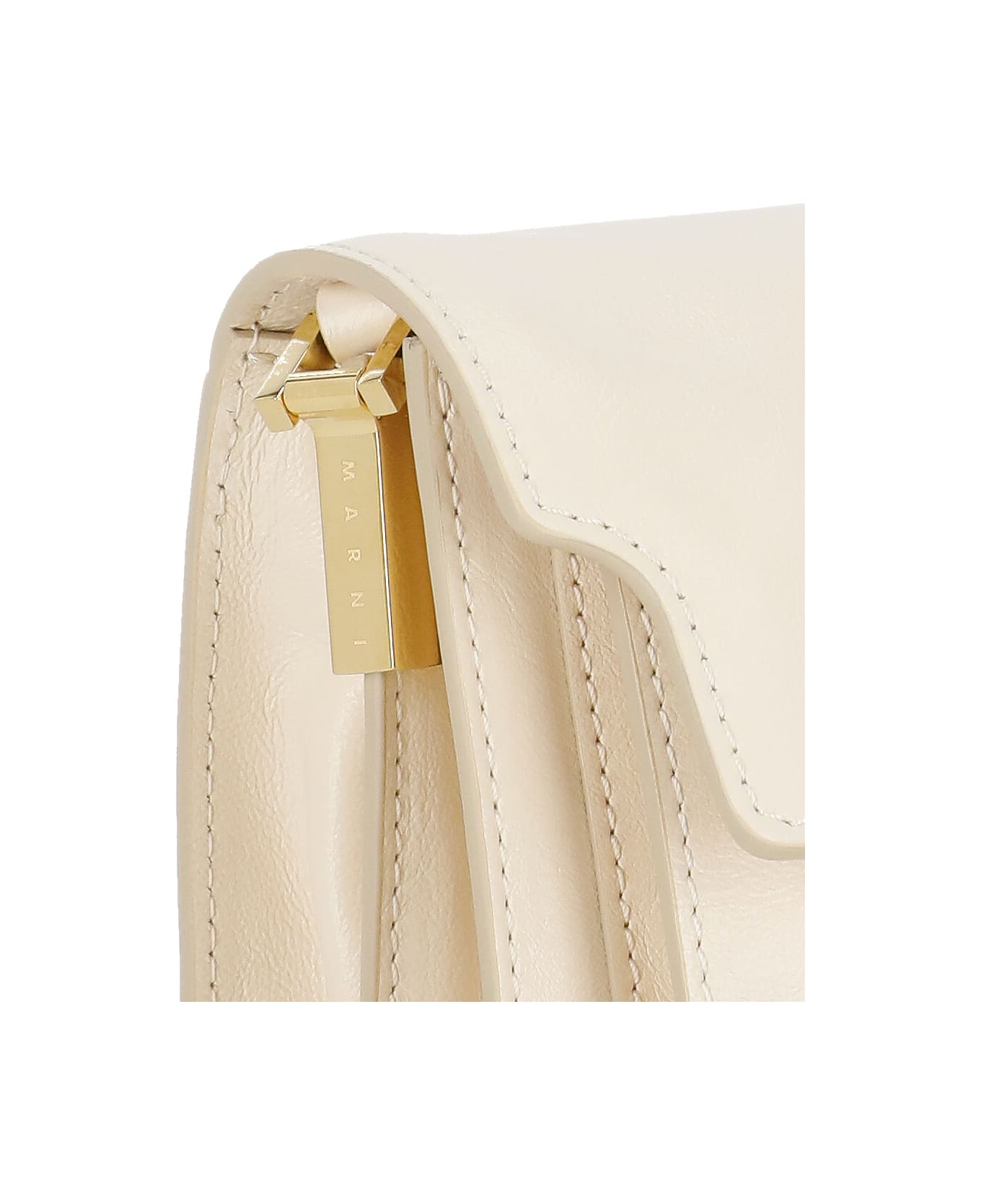 Marni 'trunk Soft E/w' Ivory Cowhide Mini Bag - Natural