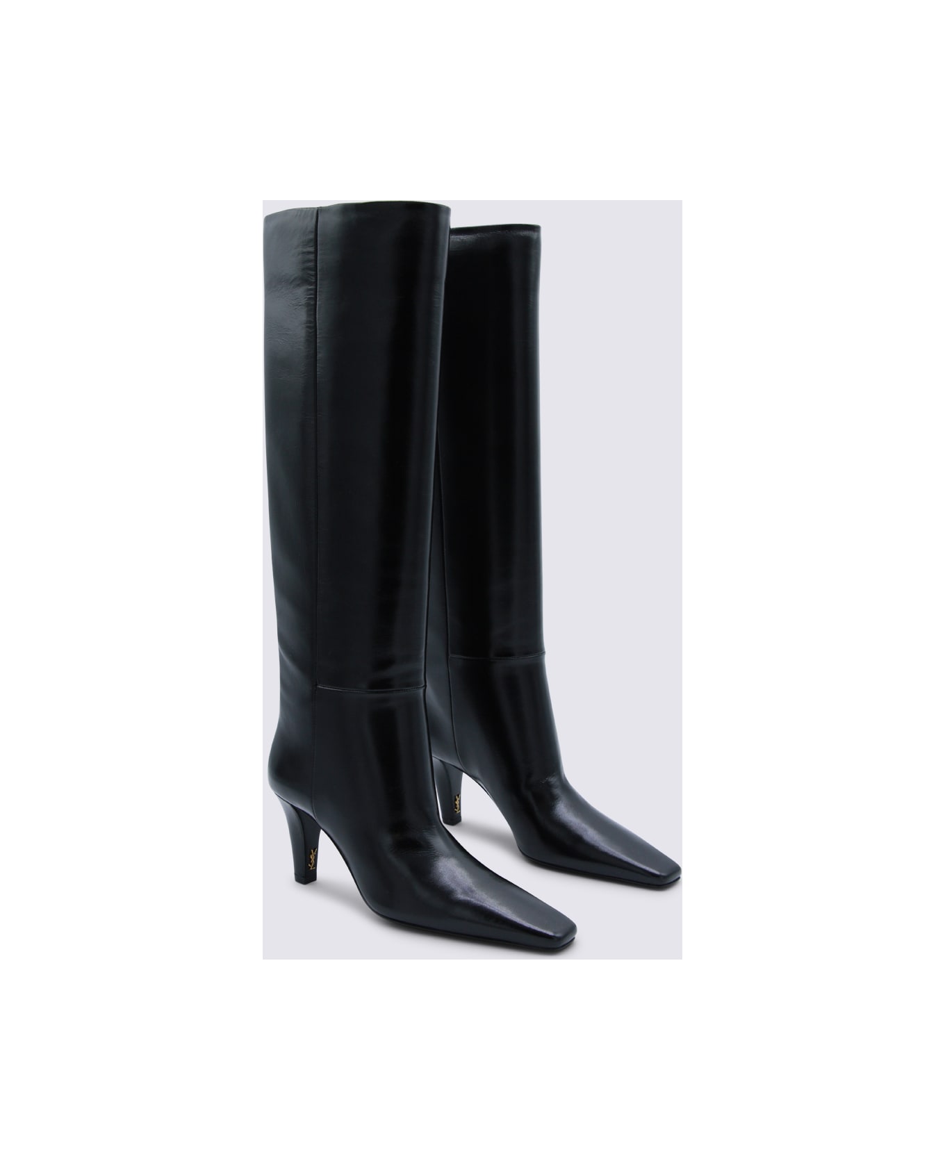Saint Laurent Black Leather Jill Boots - Black