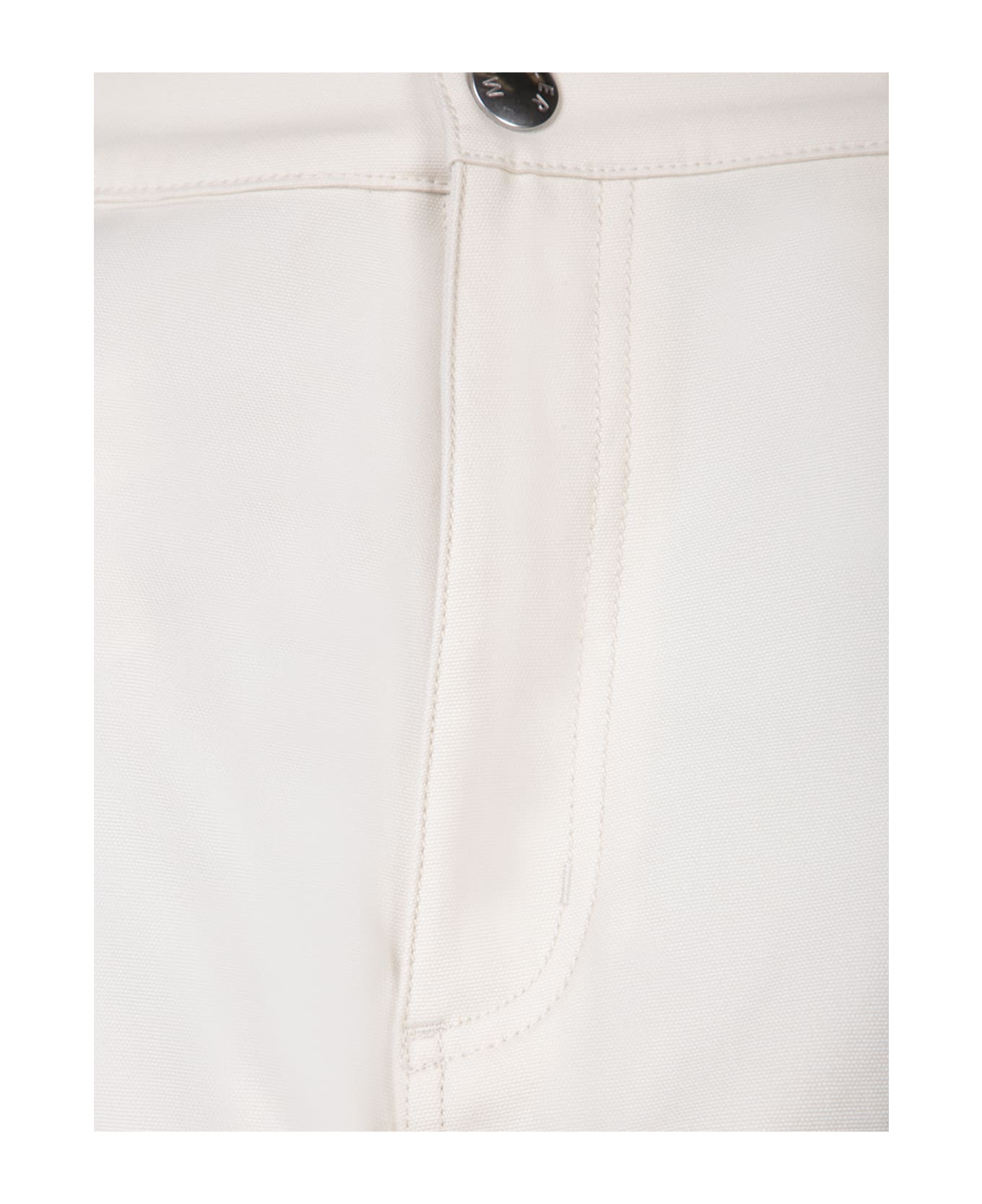 Moncler Ivory Stretch Cotton Pant - 33