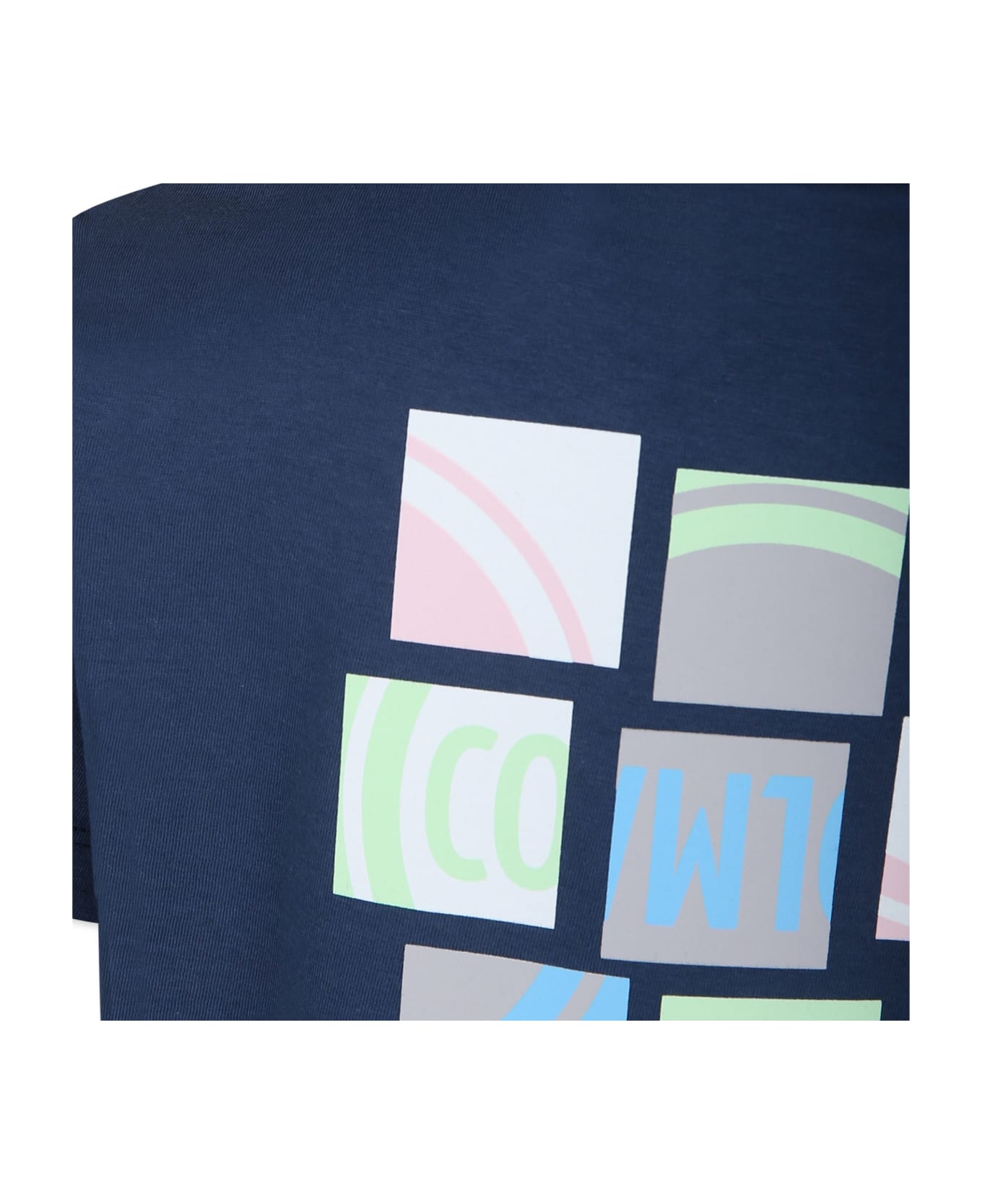 Colmar Black T-shirt For Boy With Logo - Blue