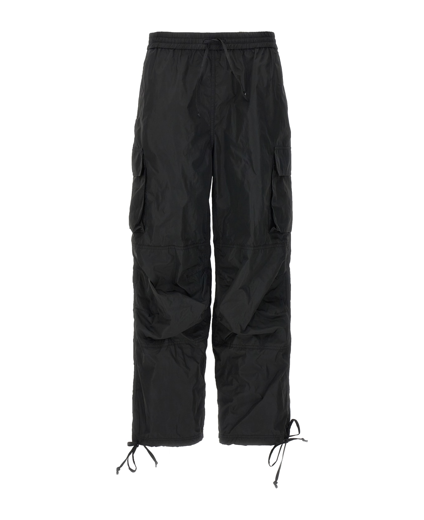 MSGM Nylon Cargo Pants - Black  
