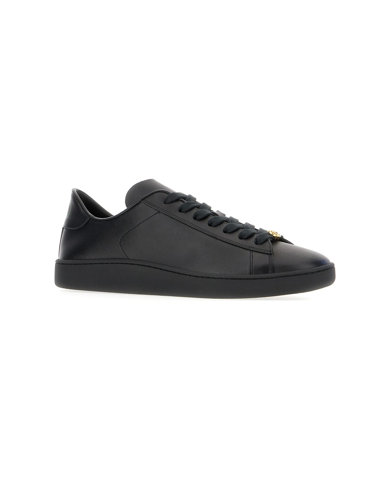 Black Leather Sneakers - Thumbnail 3