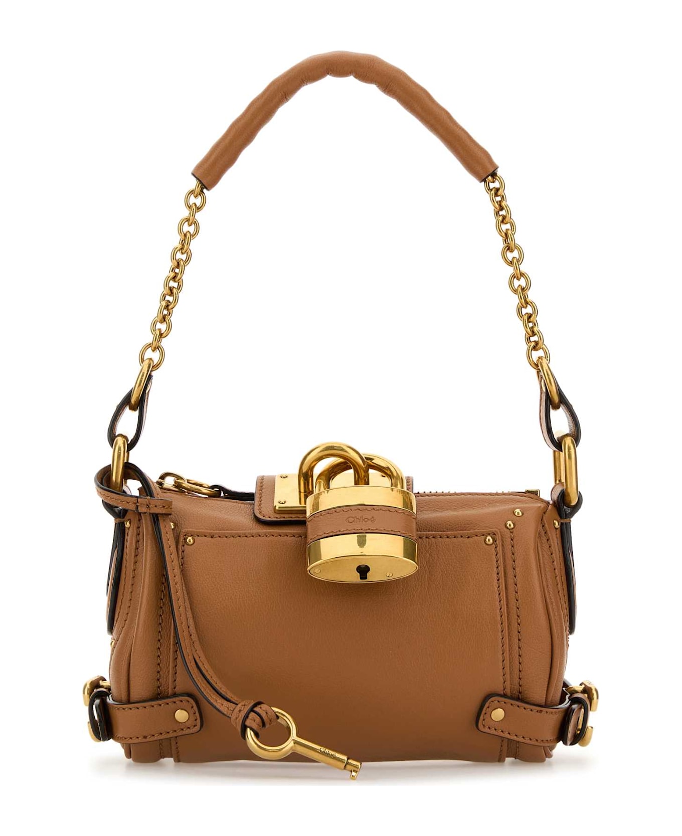 Chloé Biscuit Leather Small Paddington Shoulder Bag - MUSTANGBROWN
