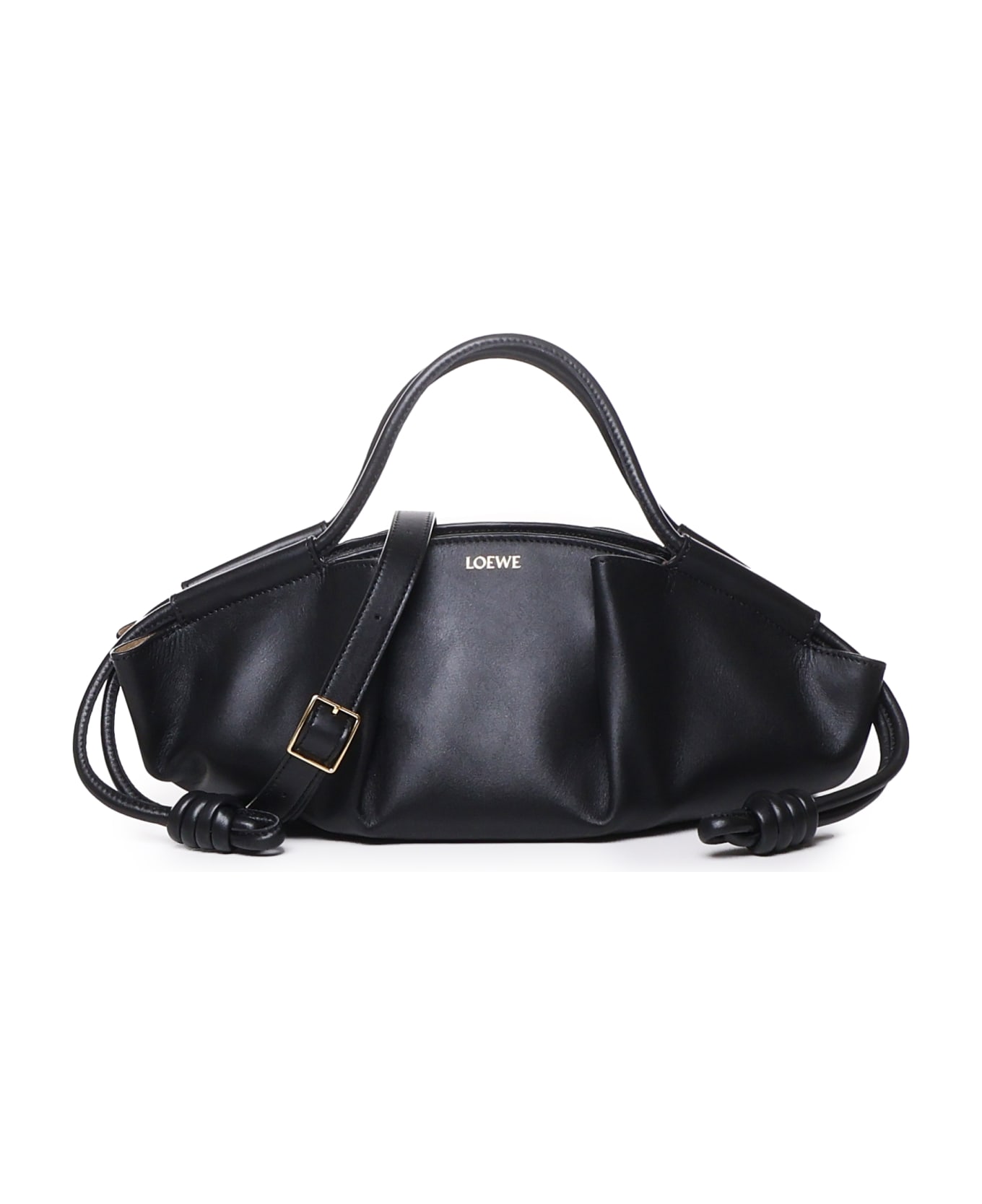 Loewe Paseo Small Bag In Shiny Leather - Black