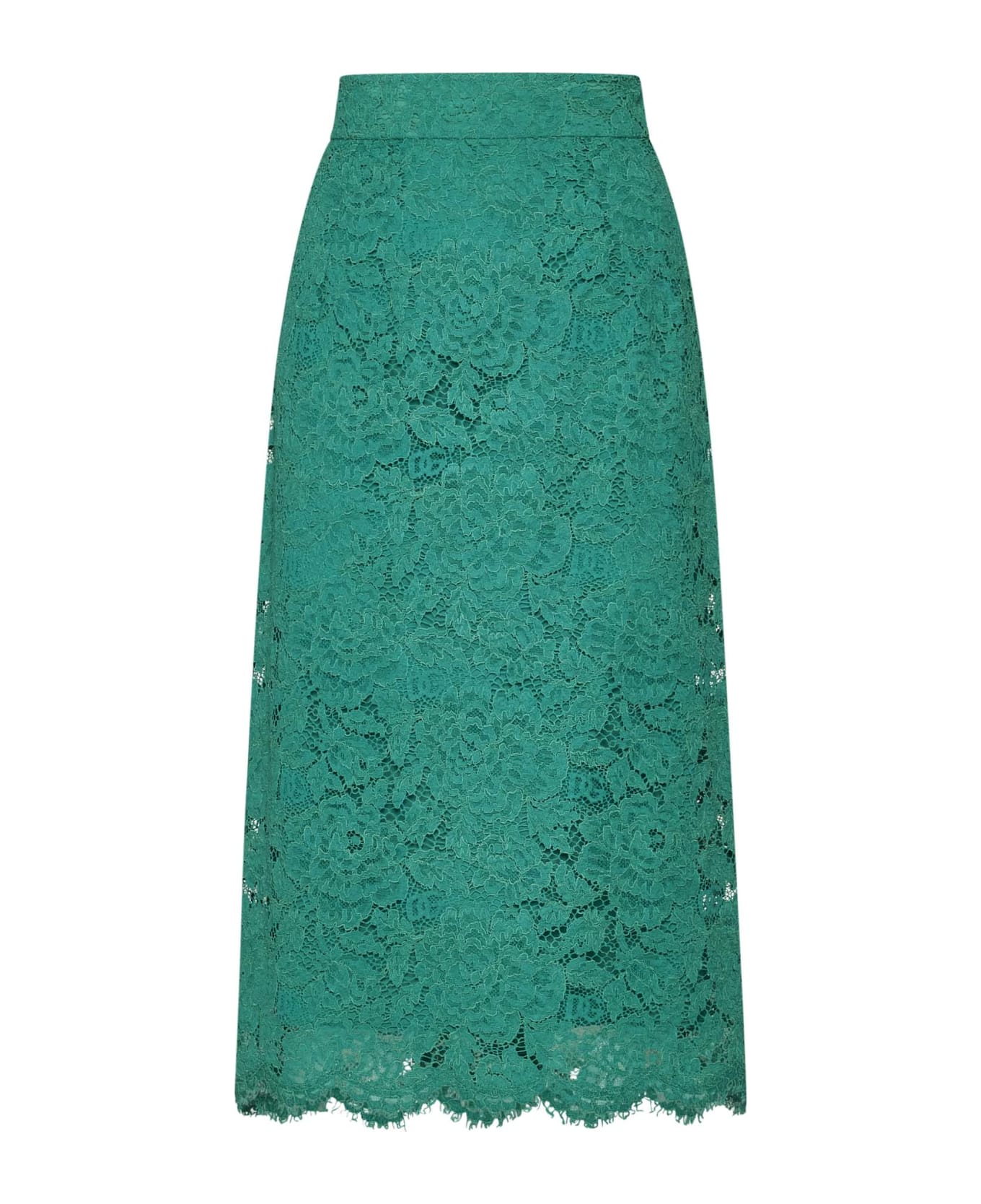 Dolce 
Gabbana Floral Lace Skirt - Verde intenso