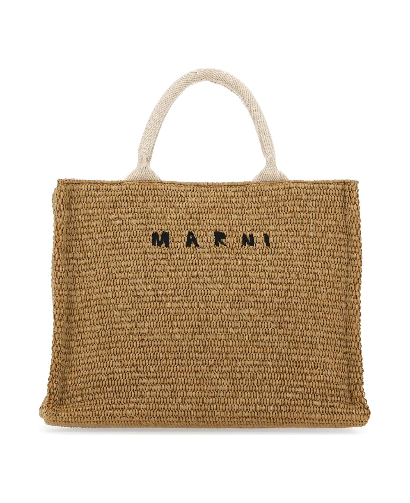 Marni Biscuit Raffia Small Shopping Bag - Z0R42