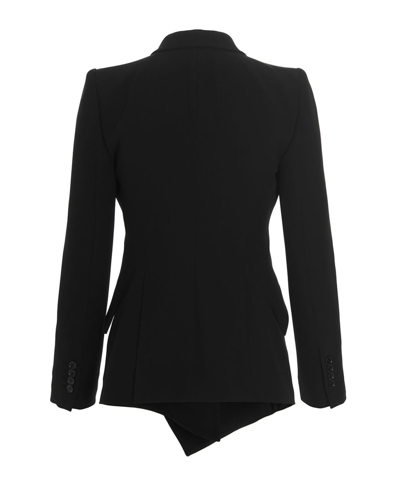 Alexander McQueen Asymmetrical Blazer Jacket - black ブレザー