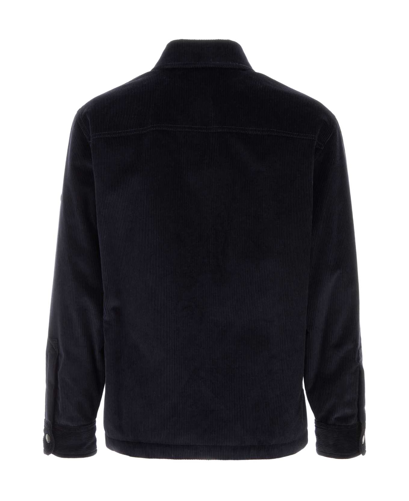 Burberry Dark Blue Corduroy Jacket - TWILIGHTBLUE