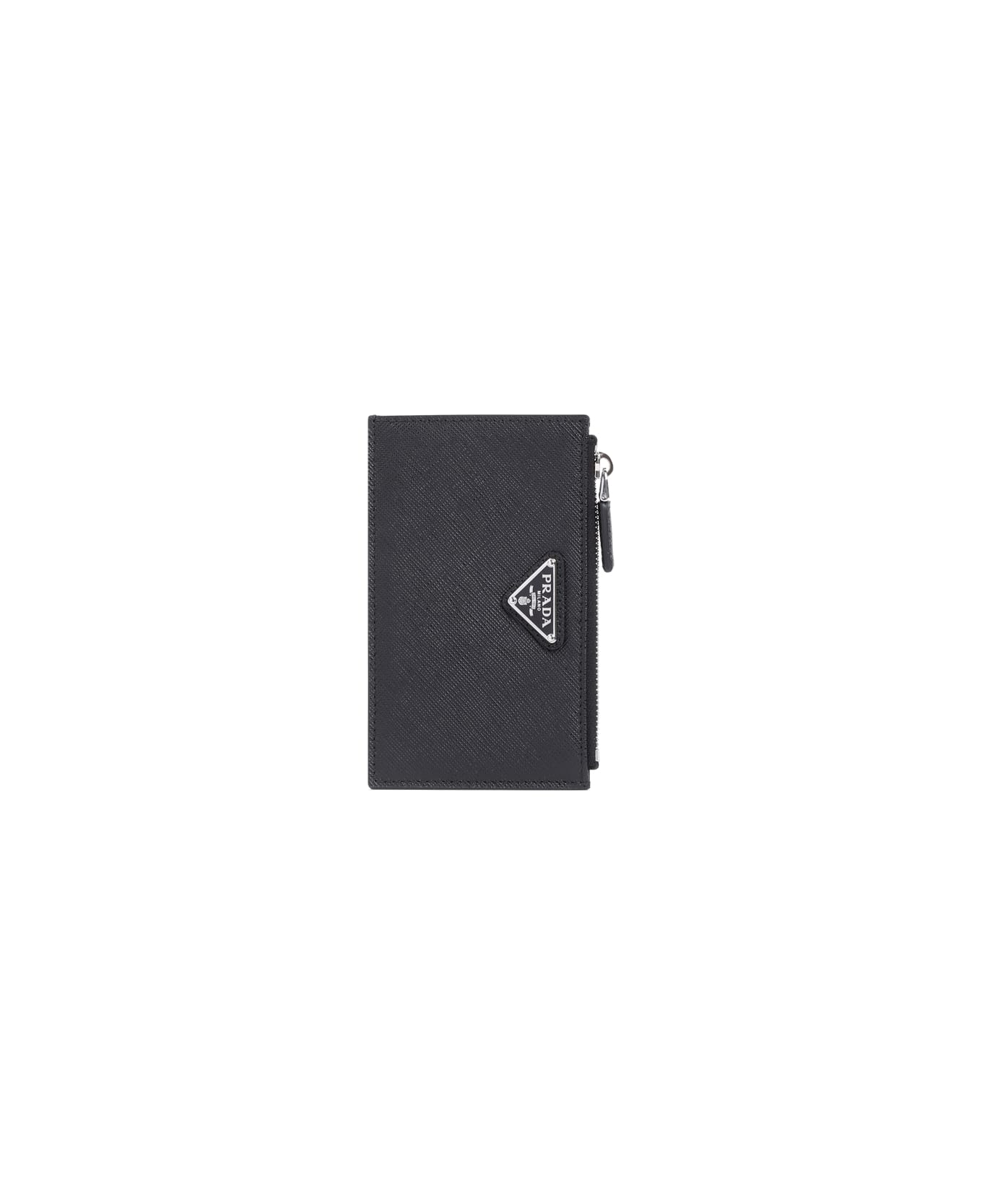 Prada Calf Leather Credit Card Case - Nero