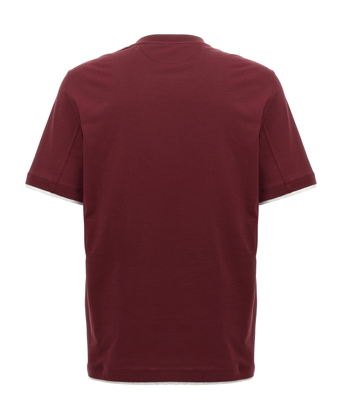 Brunello Cucinelli Layered T-shirt - Bordeaux