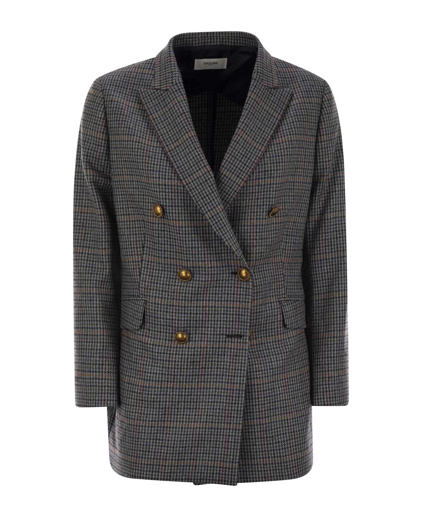Saulina Milano Anita - Double-breasted Blazer - Grey