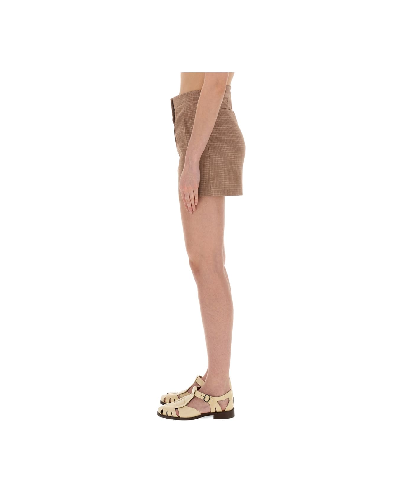 Alysi Mini Skirt - BROWN