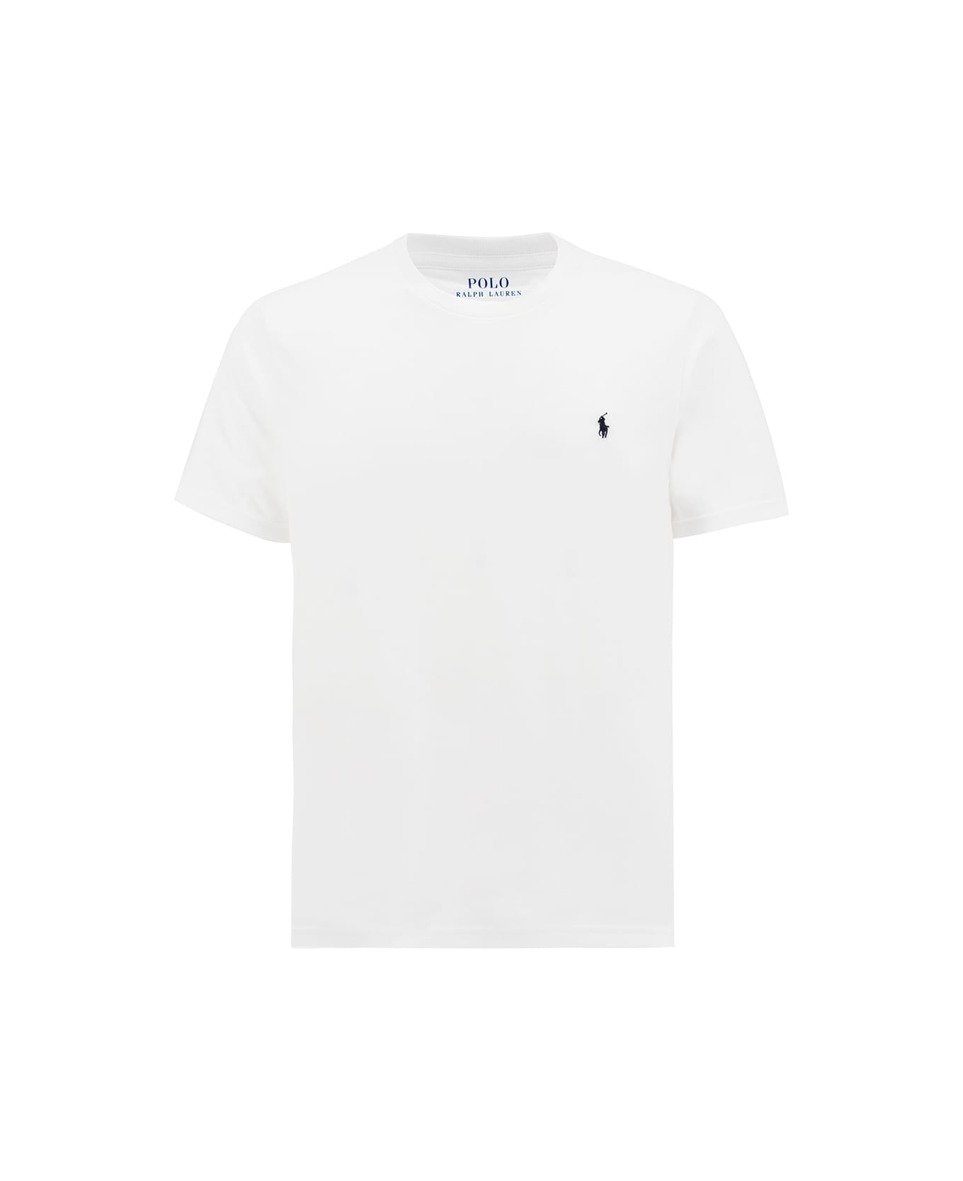 Polo Ralph Lauren Logo Embroidered Crewneck T-shirt - WHITE